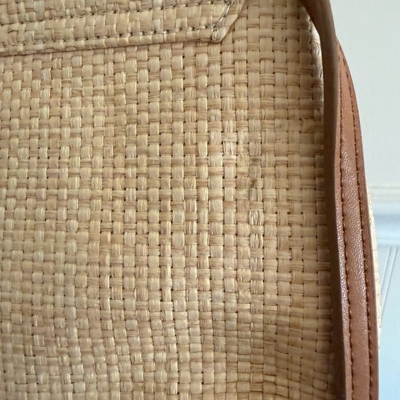 Fossil Beige Woven Crossbody Bag with Multicolor Floral Embroidery - Picture 6 of 9